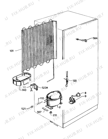 Взрыв-схема холодильника Electrolux ER2532D - Схема узла Functional parts